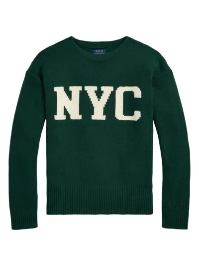 Ralph Lauren Men's Nyc Wool-blend Sweater In Green Combo