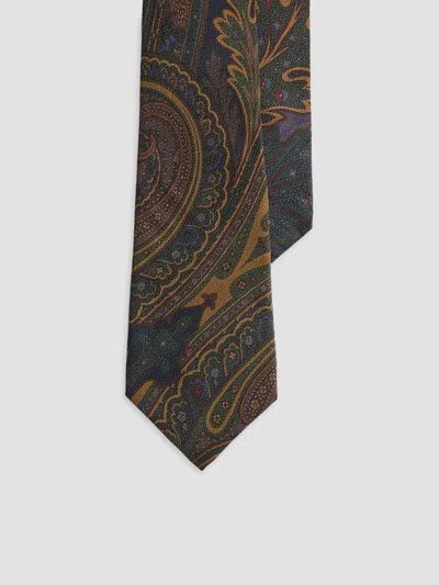 Ralph Lauren Paisley Silk Tie In Green