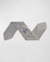 Ralph Lauren Men's Pin Dot Cashmere-silk Neckerchief In Gray