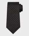 Ralph Lauren Purple Label Pin Dot Silk Peau De Soie Tie
