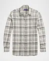 Ralph Lauren Men's Plaid Twill Pocket Button-down Shirt In Gray