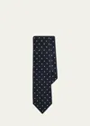 Polo Ralph Lauren Men's Polka Dot Silk Tie In Dark Navy