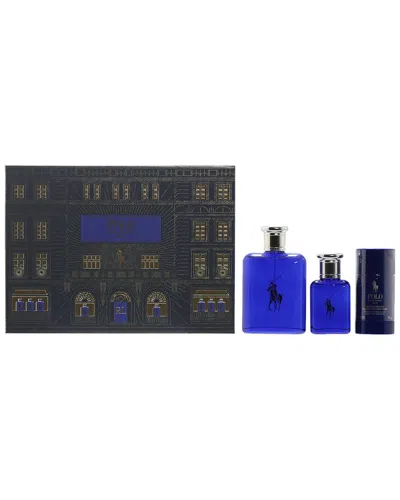 Ralph Lauren Men's Polo Blue 3pc Set In Transparent