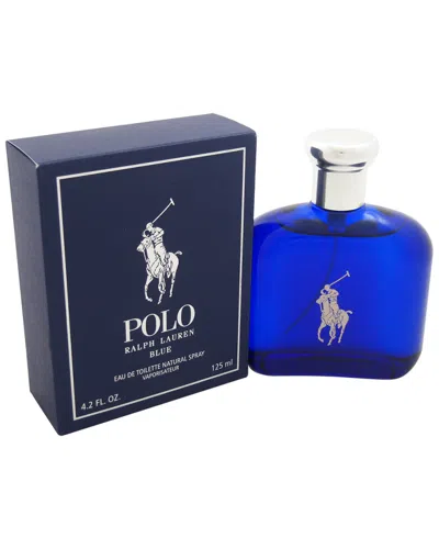 Ralph Lauren Men's Polo Blue 4.2oz Eau De Toilette Spray In Transparent
