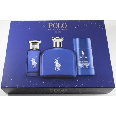 Ralph Lauren Men's Polo Blue Gift Set Fragrances 3605972642844 In White