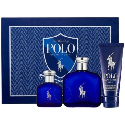 Ralph Lauren Men's Polo Blue Gift Set Fragrances 3605972715609 In White