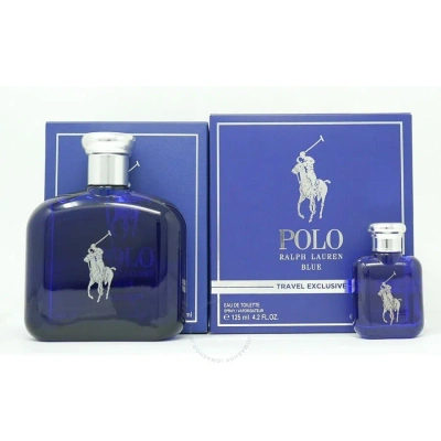 Polo Ralph Lauren Ralph Lauren Men's Polo Blue Gift Set Fragrances 3660732000562 In Amber / Blue