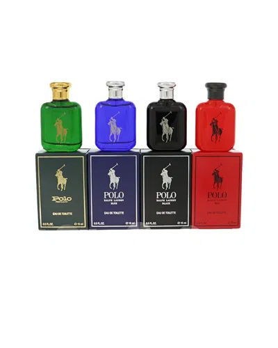 Ralph Lauren Men's Polo Mini Set Edt Splash 4pc Gift Set In Transparent