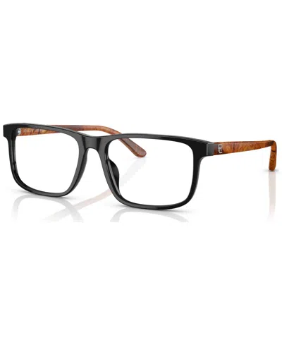 Polo Ralph Lauren Men's Rectangle Eyeglasses, Rl6225u54-o In Shiny Black