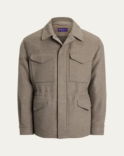 Ralph Lauren Men's Ripley Wool-cashmere Four Pocket Jacket In Brown
