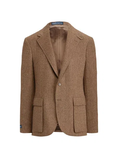 Polo Ralph Lauren The Rl67 Herringbone Jacket In Brown And Camel