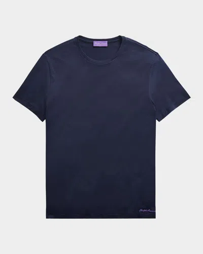Ralph Lauren Short-sleeve Crewneck Cotton Tee In Classic Chairman Navy