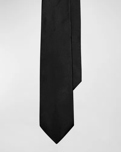 Polo Ralph Lauren Men's Silk Peau De Soie Tie In Black