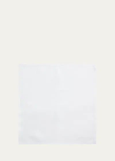 Ralph Lauren Men's Solid Linen Pocket Square In White