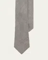 Ralph Lauren Men's Solid Textured Wool Tie In Gray