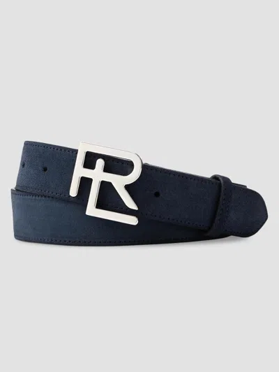 Ralph Lauren Men's Stacked R-buckle Suede Belt In Pattern