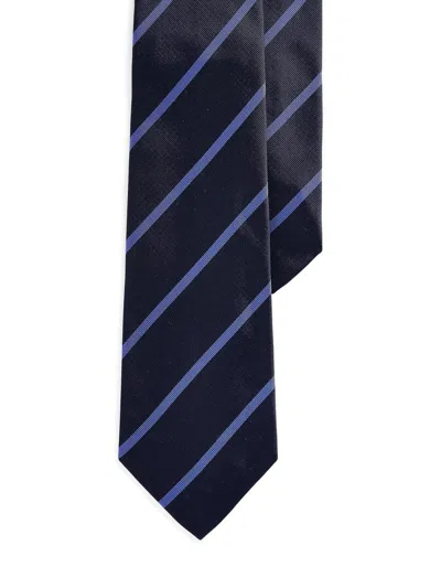 Ralph Lauren Men's Striped Silk Tie In Burgundy