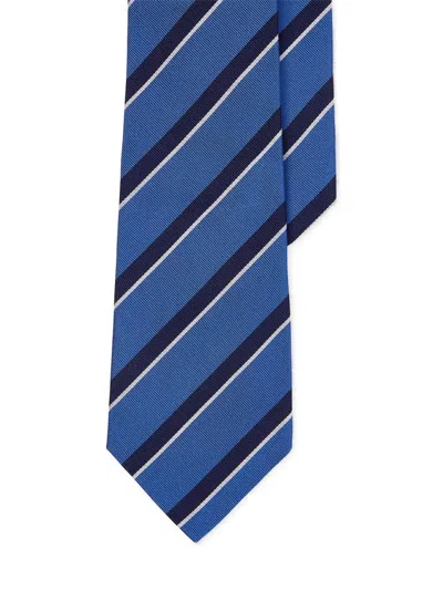 Ralph Lauren Men's Striped Silk Tie In Gray