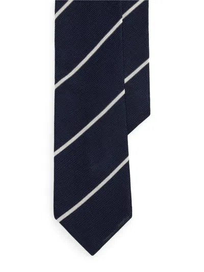 Ralph Lauren Men's Striped Silk Tie In Blue