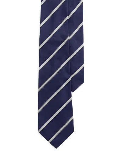 Ralph Lauren Men's Striped Silk Tie In Blue