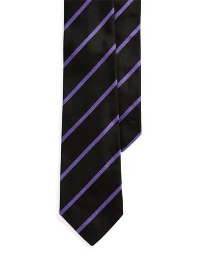 Ralph Lauren Men's Striped Silk Tie In Green