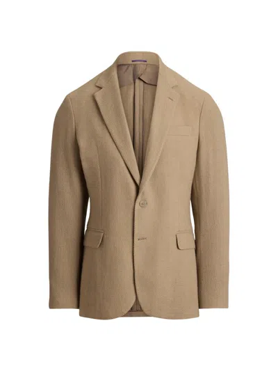 Ralph Lauren Men's Textured Open-weave Cashmere Single-breasted Blazer In Multi