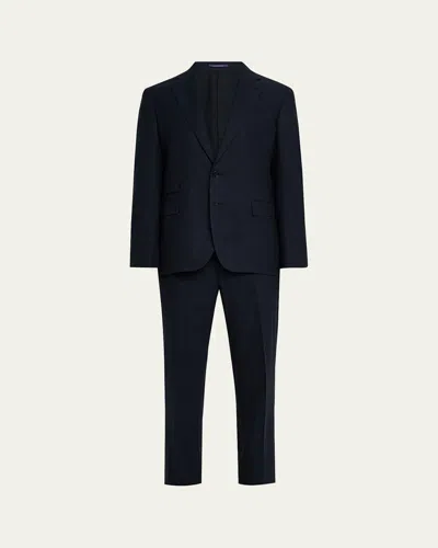 Ralph Lauren Men's Tonal Glen Check Slim Two-piece Suit In Blue