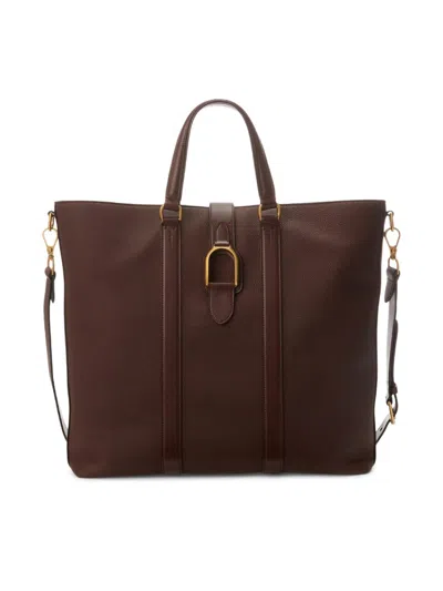 Ralph Lauren Men's Wellington Leather Tote Bag In Brown