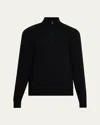 Ralph Lauren Men's Wool Knit Half-zip Sweater In Black