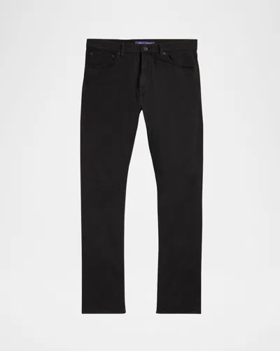Ralph Lauren Men's Wool Slim Five-pocket Pants In Black