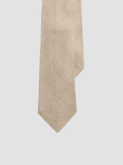 Ralph Lauren Men's Woven Silk-linen Tie In Neutral