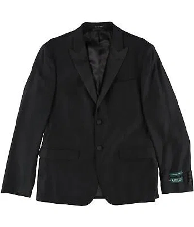Pre-owned Ralph Lauren Mens Classic-fit Black Paisley Two Button Blazer Jacket