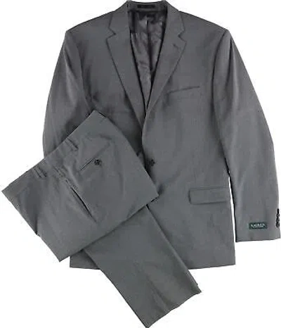 Pre-owned Ralph Lauren Mens Classic-fit Two Button Formal Suit In Gray