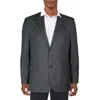 Ralph Lauren Mens Houndstooth Knit Two-button Blazer In Gray