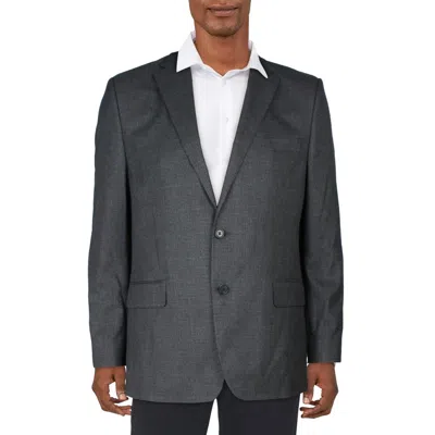 Ralph Lauren Mens Houndstooth Knit Two-button Blazer In Gray