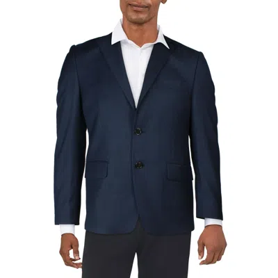 Ralph Lauren Mens Plaid Wool Two-button Blazer In Blue