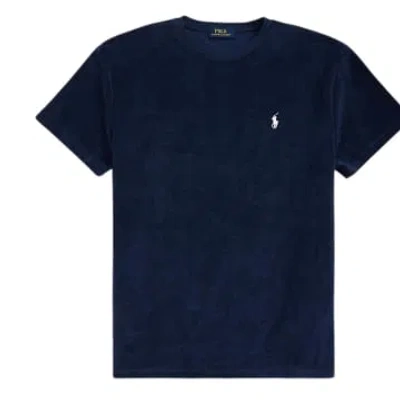 Ralph Lauren Menswear Classic Fit Terry T-shirt In Blue