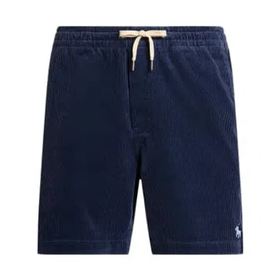 Ralph Lauren Menswear Corduroy Drawstring-fastening Shorts In Blue