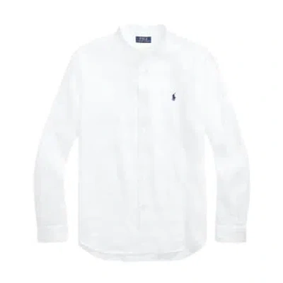 Ralph Lauren Menswear Grandad Collar Shirt In White
