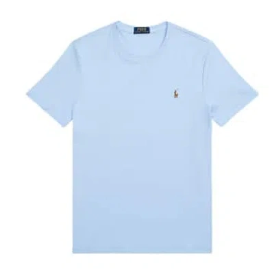 Ralph Lauren Menswear Short Sleeve Custom Fit Slim Tee In Blue