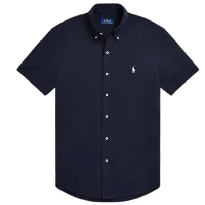 Ralph Lauren Menswear S/s Polo Button Up Shirt In Blue
