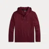 Ralph Lauren Mercerized Cotton Sleep Hoodie In Burgundy