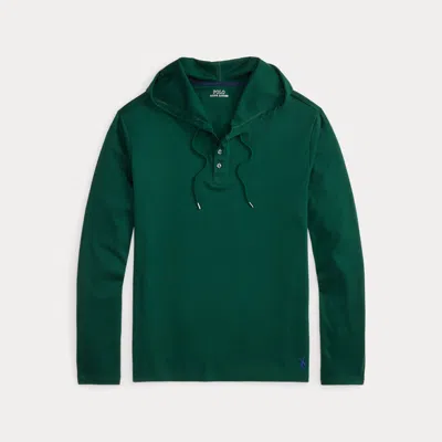 Ralph Lauren Mercerized Cotton Sleep Hoodie In Green
