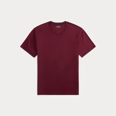 Ralph Lauren Mercerized Cotton Sleep Shirt In Burgundy