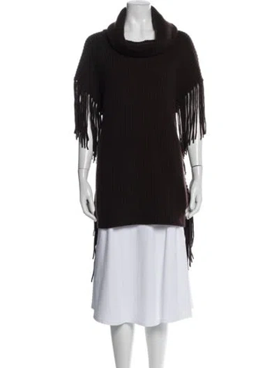 Pre-owned Ralph Lauren Merino Wool Cowl Neck Sweater In Brown