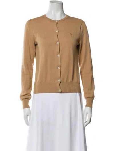 Pre-owned Ralph Lauren Merino Wool Crew Neck Sweater In Neutral