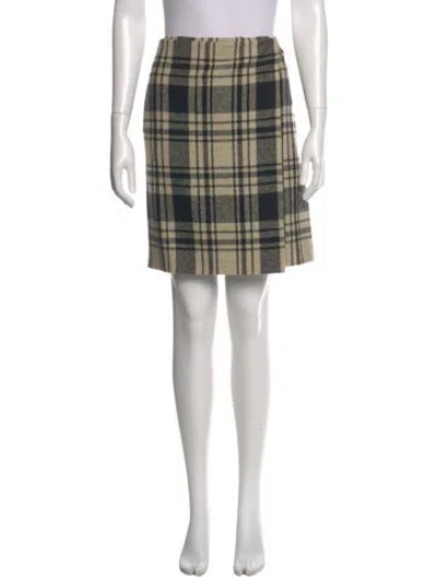 Pre-owned Ralph Lauren Merino Wool Mini Skirt In Neutral