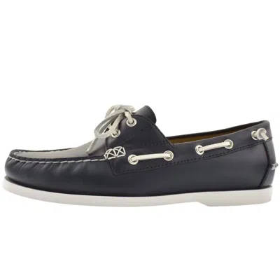 Ralph Lauren Merton Boat Shoes Navy In Black