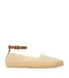 Ralph Lauren Mesh Astred Flat Espadrilles In Orange