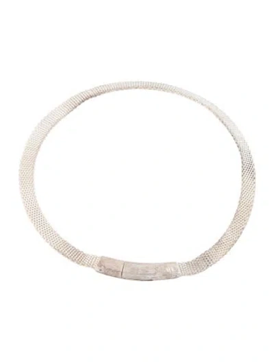 Pre-owned Ralph Lauren Mesh Choker Necklace, 16" In Multicolor
